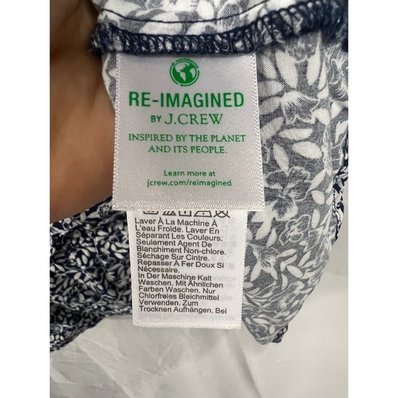 J. Crew Floral Print Mini Dress Tiered Ruffle Short Sleeve XS - Picture 3 of 5